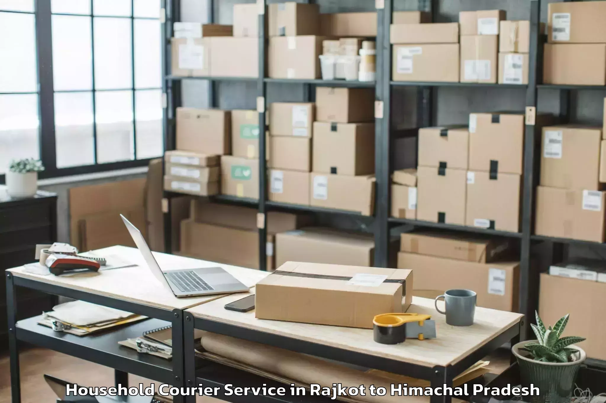 Quality Rajkot to Abhilashi University Kathgarh Household Courier